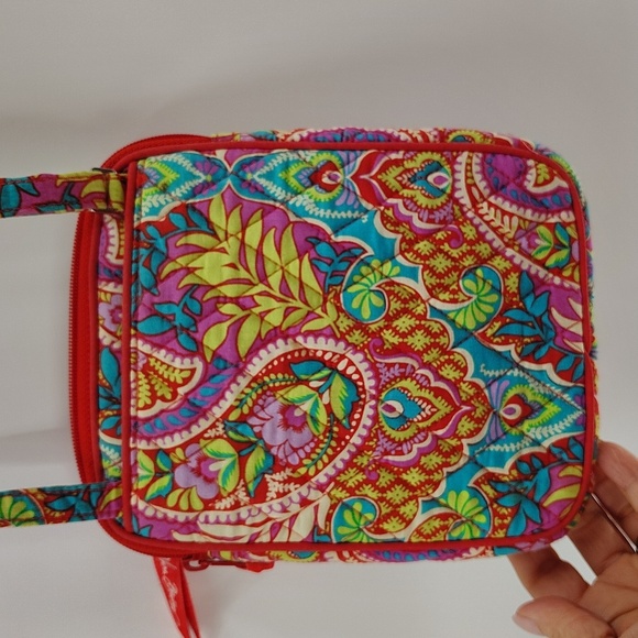 Vera Bradley Paisley In Paradise Crossbody Bag Multiple Pockets Adjustable Strap - Picture 10 of 10